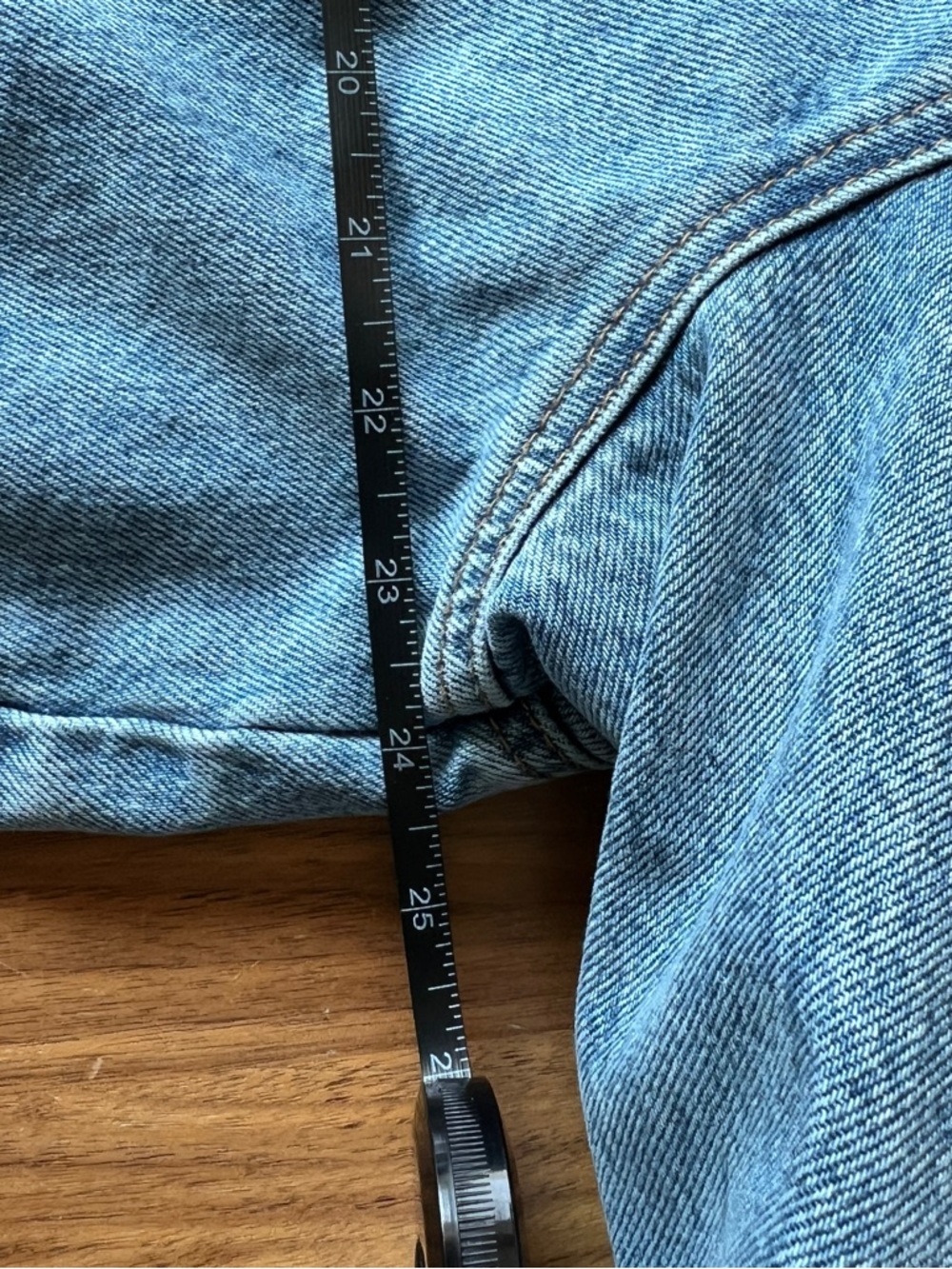 Quince Light Blue Oversized Denim Jacket - Women's Jean Coat - Picture 7 of 7